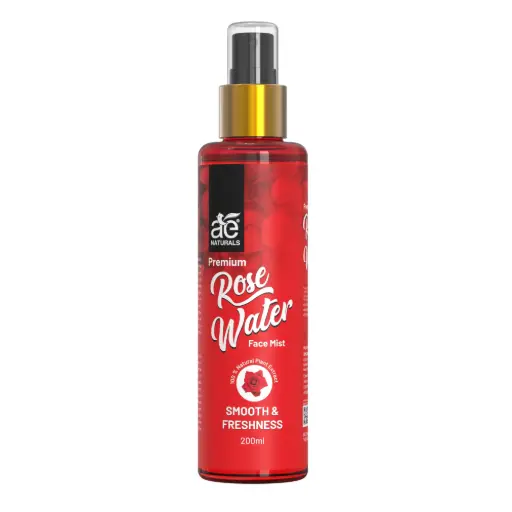 AE Naturals Premium Rose Water 200ml for Face Mist Smooth and Freshness
